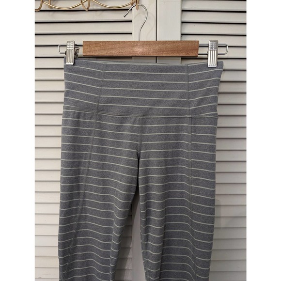 Athleta Striped Powervita Salutation 7/8 Tight Leggings XS - Picture 2 of 5